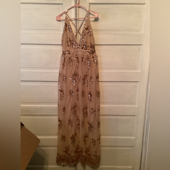 Dresses & Skirts - Dusty Rose Pink Maxi Dress w/ Sequins
